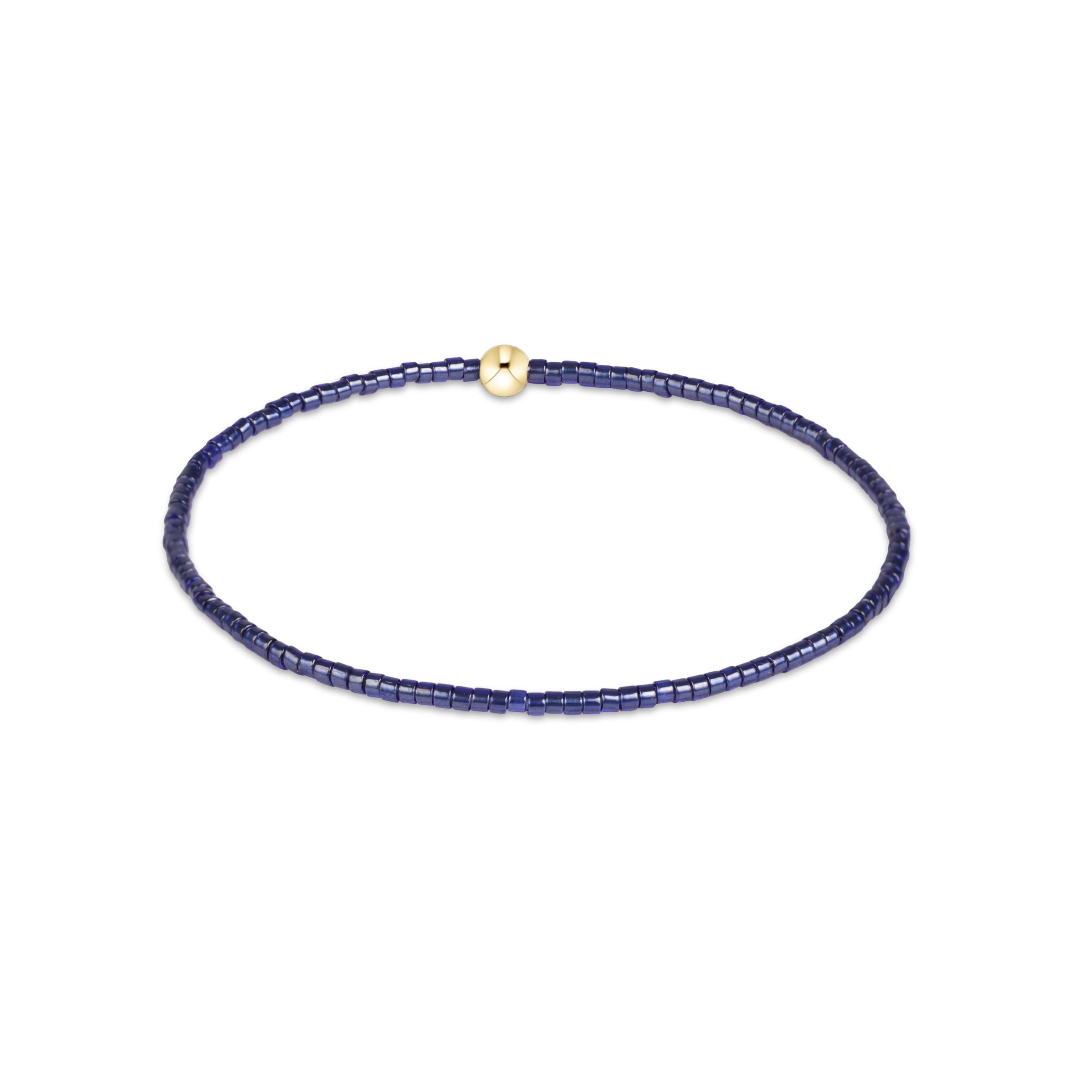 Navy enewton Hope Classic Bracelet featuring signature gold-filled beads available at Be Charmed