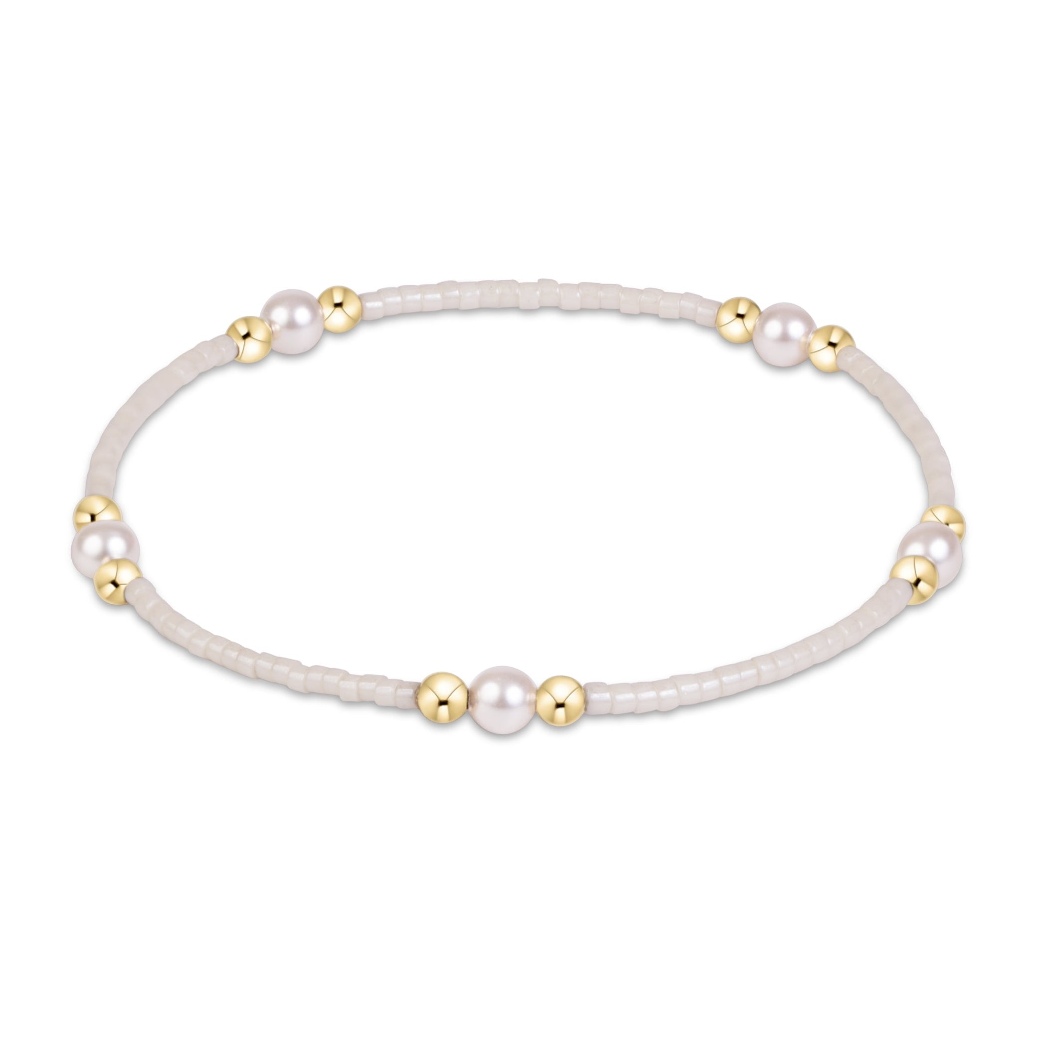 Milkshake enewton Hope Purpose Pearl Bracelet featuring gold-filled beads and freshwater pearls available at Be Charmed