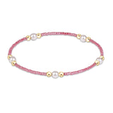 Pink Champagne enewton Hope Purpose Pearl Bracelet featuring gold-filled beads and freshwater pearls available at Be Charmed