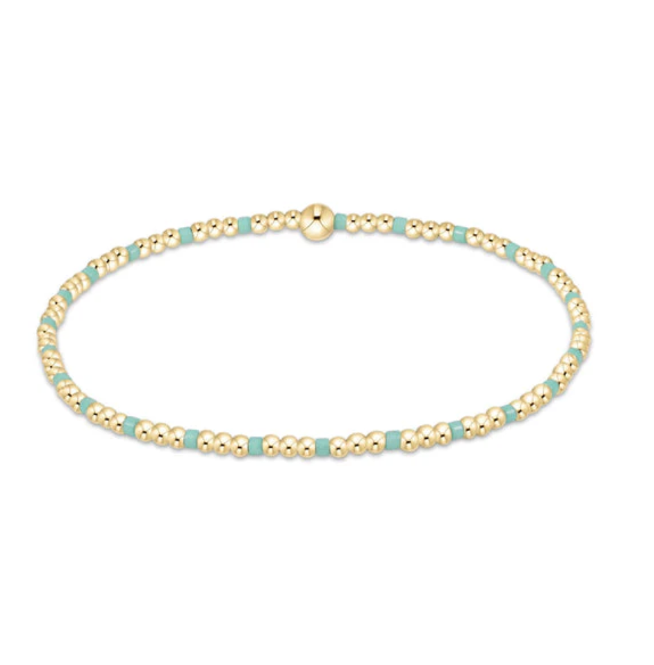 enewton - Mint Hope Sincerity Pattern 2mm Bead Bracelet available at Be Charmed