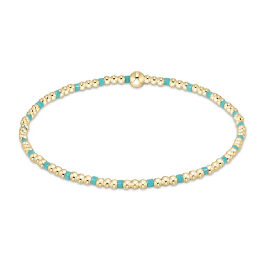 enewton - Turquoise Hope Sincerity Pattern 2mm Bead Bracelet available at Be Charmed