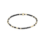 Faceted Hematite enewton Hope Unwritten 2mm bracelet featuring gold-filled beads available at Be Charmed