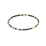 Faceted Hematite enewton Hope Unwritten 2mm bracelet featuring gold-filled beads available at Be Charmed
