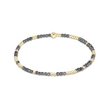 Silver Faceted Hematite enewton Hope Unwritten 2mm bracelet featuring gold-filled beads available at Be Charmed
