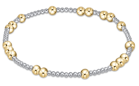 enewton hope unwritten mixed metal Bracelet with alternating gold and silver beads on a white background. Available at Be Charmed