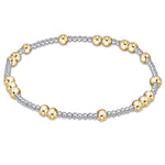 enewton Hope Unwritten 4 mm Mixed Metal Bracelet featuring stacked mixed metal beads available at Be Charmed