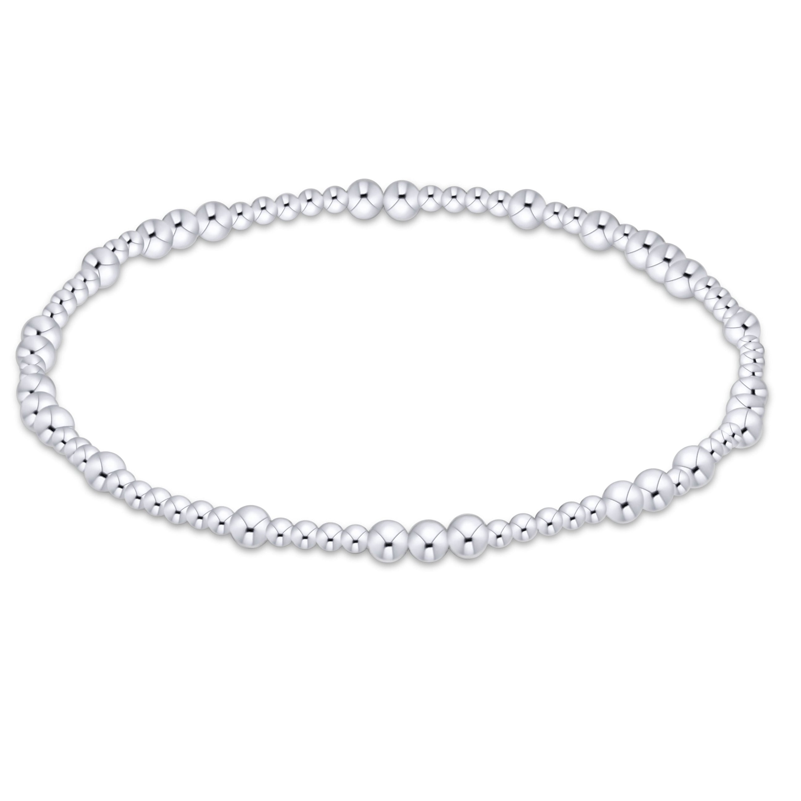 enewton 3 mm Hope Unwritten Sterling Bracelet featuring stacked sterling silver beads available at Be Charmed