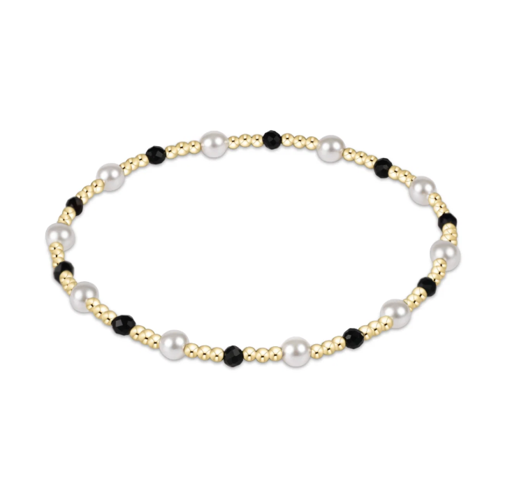 enewton - Facted Onyx Pearl Sincerity Pattern 4mm Bead Bracelet available at Be Charmed
