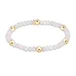 Mother of Pearl enewton presence gemstone 4mm bracelet featuring colorful gemstone beads and gold-filled accents available at Be Charmed