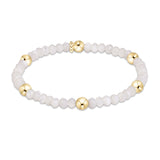 Mother of Pearl enewton presence gemstone 4mm bracelet featuring colorful gemstone beads and gold-filled accents available at Be Charmed