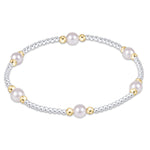 enewton Purpose Pearl 5mm Mixed Metal Bracelet featuring mixed metal beads and white pearls available at Be Charmed
