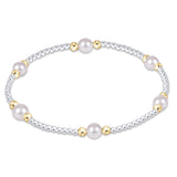 enewton Purpose Pearl 5mm Mixed Metal Bracelet featuring mixed metal beads and white pearls available at Be Charmed