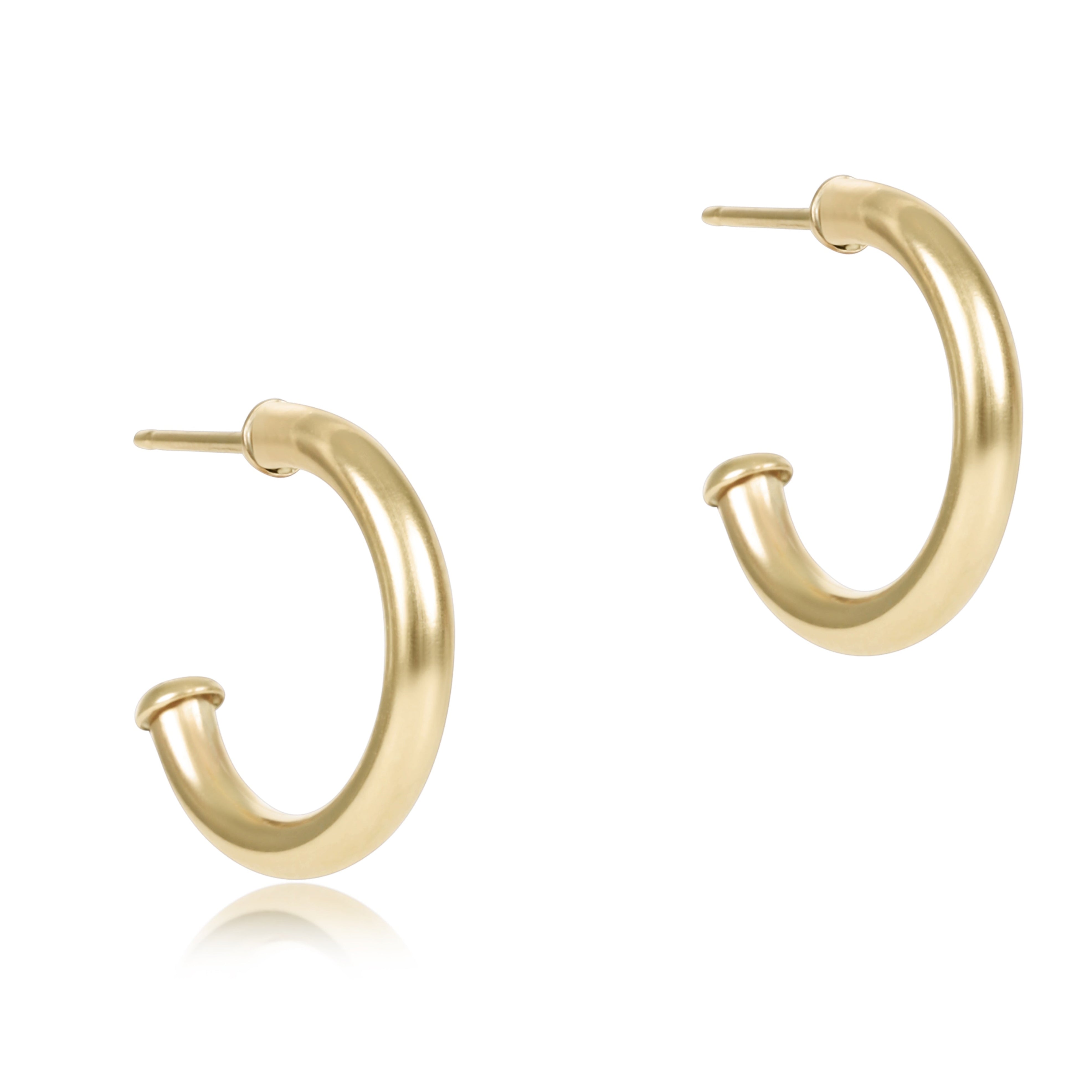 enewton - Round Gold 0.5" Post Hoop - 2 mm Smooth available at Be Charmed