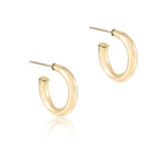enewton - Round Gold 1" Post Hoop 4mm - Smooth available at Be Charmed