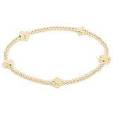 enewton - Signature Cross 2 mm Gold Bracelet available at Be Charmed