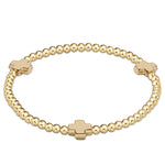 enewton - Signature Cross 3 mm Gold Bracelet available at Be Charmed