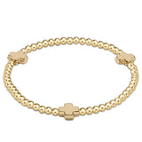 enewton - Signature Cross 3 mm Gold Bracelet available at Be Charmed