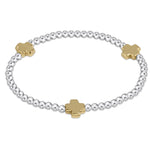 enewton - Signature Cross Mixed Metal 3 mm Bracelet - Gold available at Be Charmed