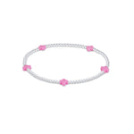 enewton - Signature Cross Small 2mm Sterling Bracelet in bright pink available at Be Charmed