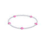enewton - Signature Cross Small 2mm Sterling Bracelet in bright pink available at Be Charmed