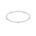 enewton - Signature Cross Small 2mm Sterling Bracelet in off white available at Be Charmed