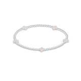 enewton - Signature Cross Small 2mm Sterling Bracelet in off white available at Be Charmed