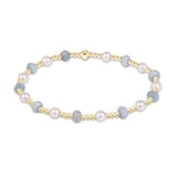 Aquamarine enewton Sincerity Gemstone & Pearl 4mm Bracelet featuring colorful gemstone and freshwater pearl beads available at Be Charmed