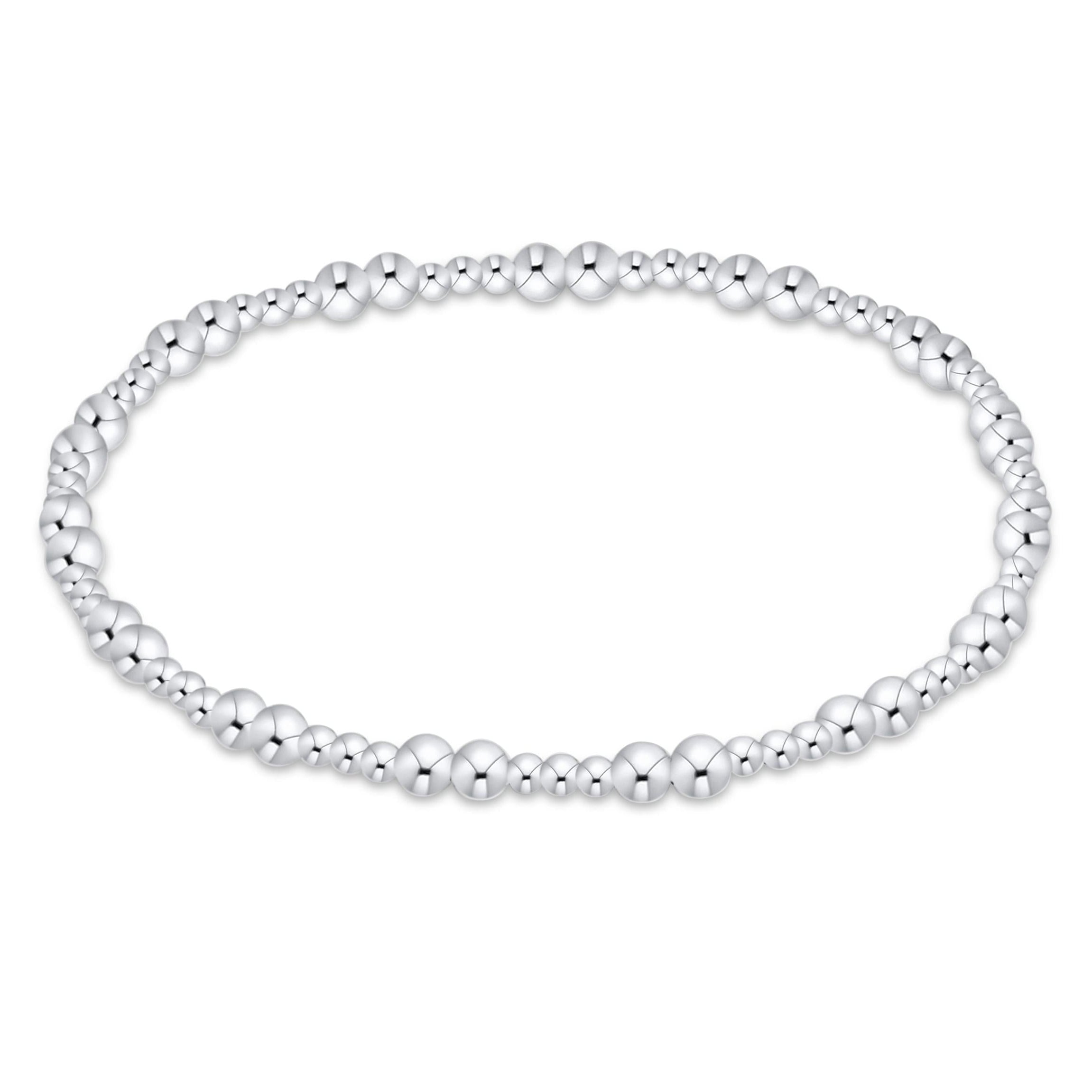 enewton 3 mm Together Sterling Bracelet featuring interlocking silver beads available at Be Charmed