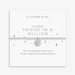 A Littles & Co Friend In A Million silver bracelet featuring a delicate beaded design and charm, available at Be Charmed