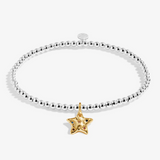 A Littles & Co Some Call It Chaos We Call It Family silver and gold bracelet featuring a mixed-metal charm on a beaded band, available at Be Charmed