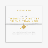 A Littles & Co silver and gold mixed-metal bracelet on a sentiment card, available at Be Charmed