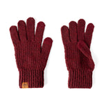 Burgandy Britt's Knits Kindred Gloves featuring cozy knit winter gloves, available at Be Charmed