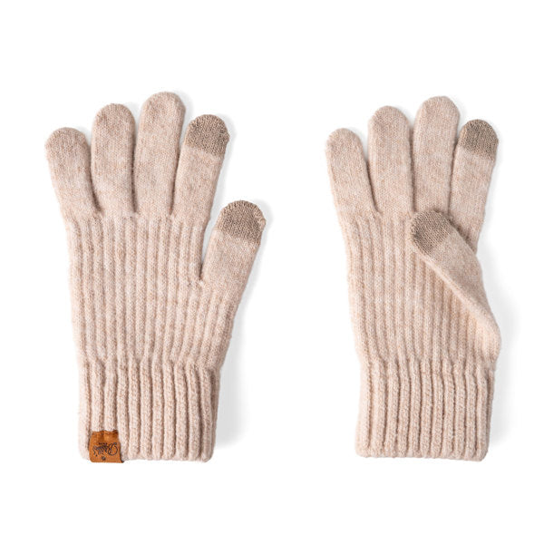 Cream Britt's Knits Kindred Gloves featuring cozy knit winter gloves, available at Be Charmed