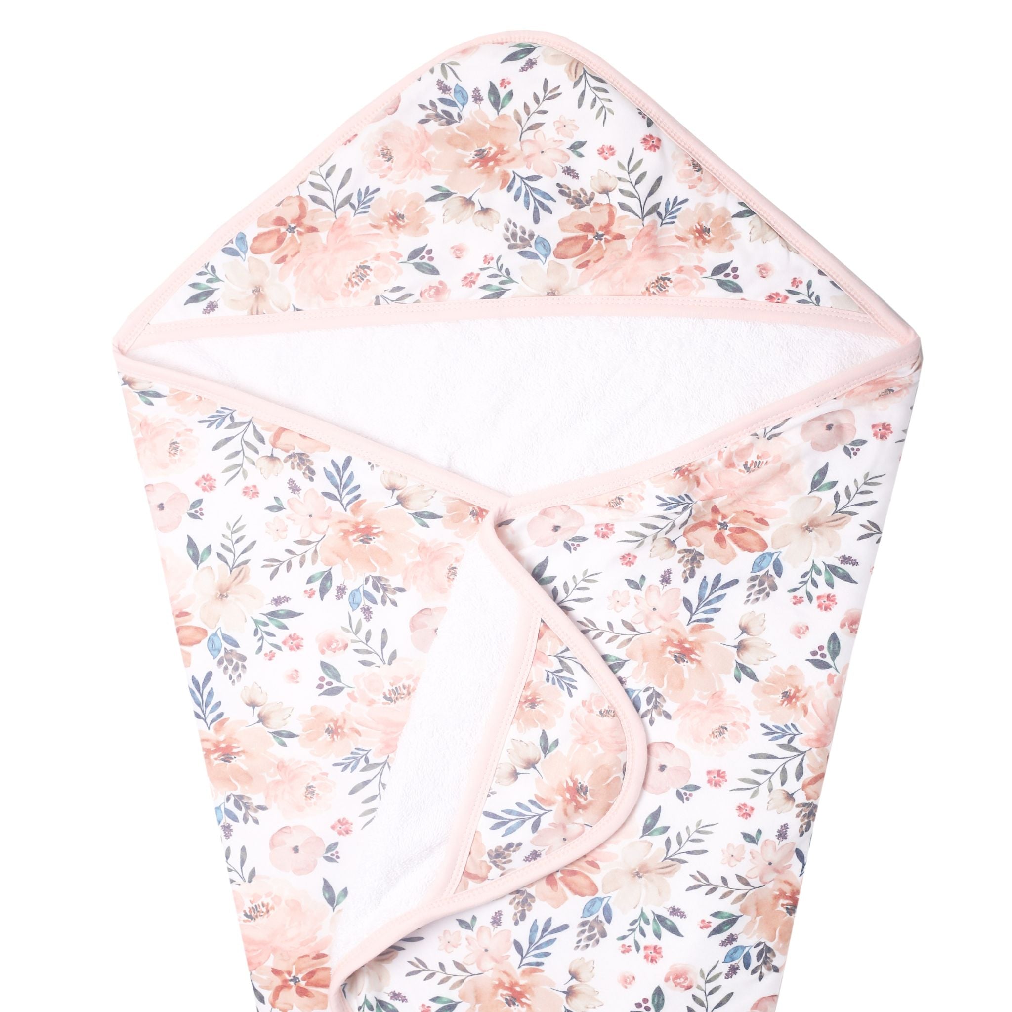 Autumn Copper Pearl Premium Baby Knit Hooded Towel featuring a soft fabric hood and cozy drying design, available at Be Charmed