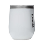 Corkcicle 12 oz Stemless stainless steel insulated tumbler in gloss white, available at Be Charmed