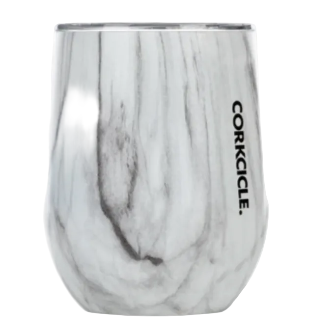 Corkcicle 12 oz Stemless stainless steel insulated tumbler in snowdrift available at Be Charmed