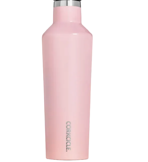 Pink Corkcicle 16 oz Canteen stainless steel insulated water bottle, available at Be Charmed