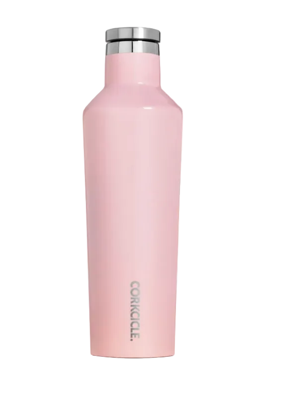 Pink Corkcicle 16 oz Canteen stainless steel insulated water bottle, available at Be Charmed