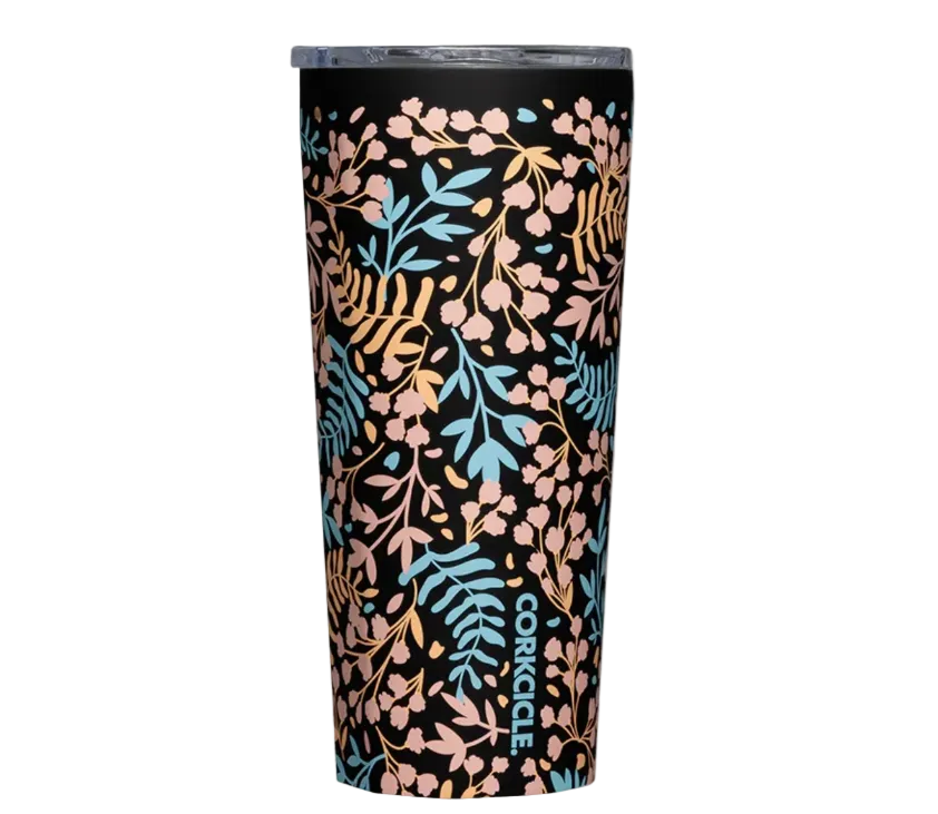 Radiant Garden Corkcicle 24 oz Tumbler stainless steel insulated travel cup with straw lid, available at Be Charmed