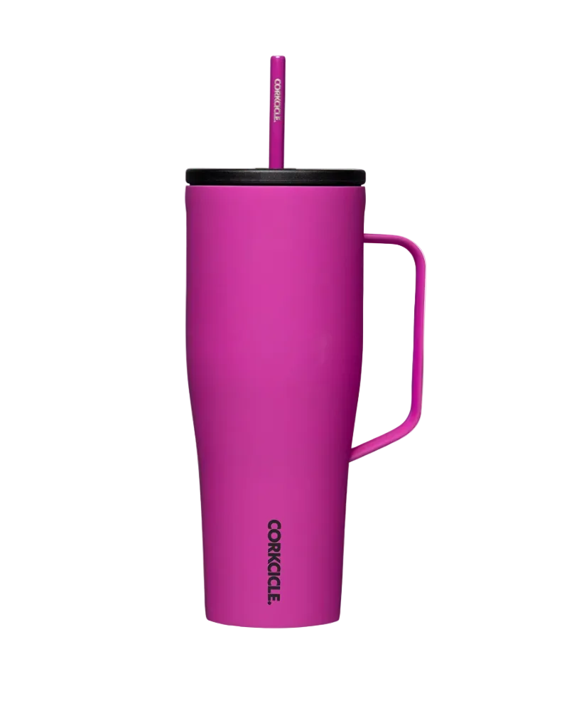 Berry Punch Corkcicle 30 oz Cold Cup XL stainless steel insulated travel cup with straw lid, available at Be Charmed