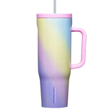 Rainbow Unicorn Corkcicle 40 oz Cruiser stainless steel insulated travel mug with handle, available at Be Charmed