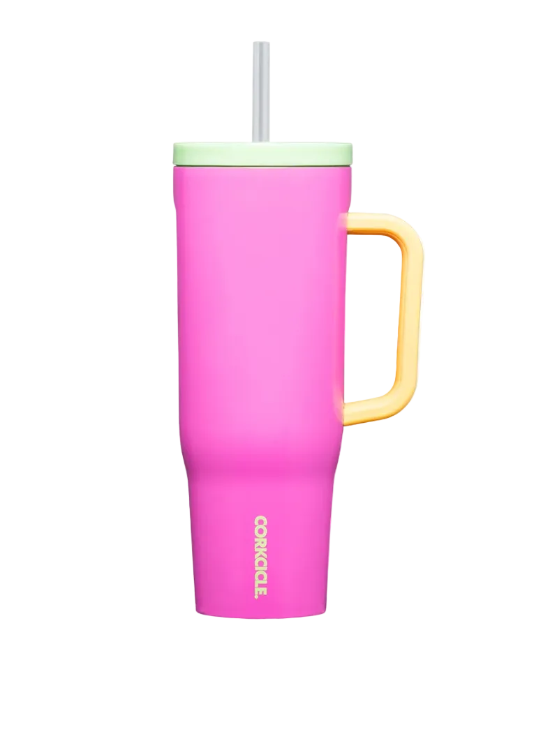 Sunglass Tan  Corkcicle 40 oz Cruiser stainless steel insulated travel mug with handle, available at Be Charmed