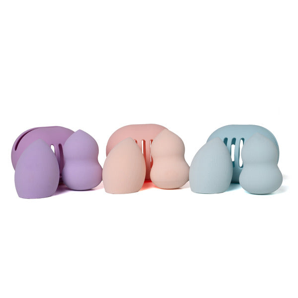 Lemon Lavender On a Blender Makeup Sponges & Case featuring blending sponges and storage case, available at Be Charmed