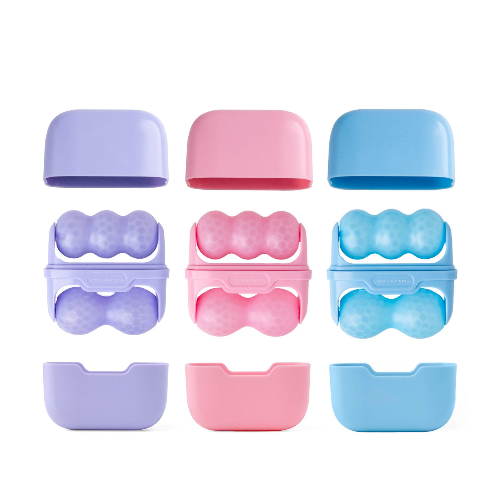 Lemon Lavender Roll Model Double-Ended Ice Roller featuring a soothing facial ice roller for skincare, available at Be Charmed