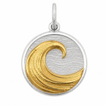 Lola wave pendant in mixed metal alpine white; available at Be Charmed