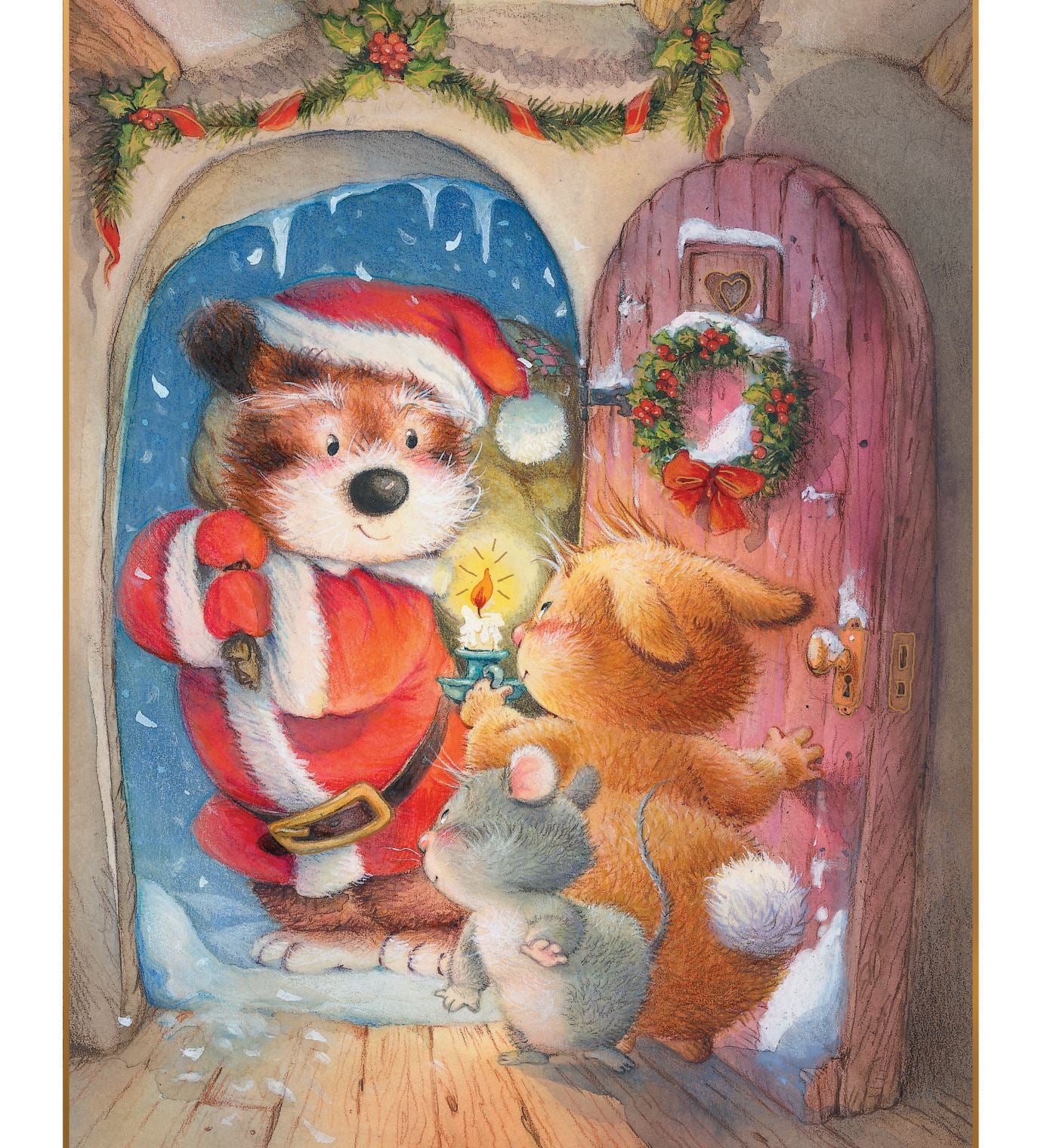 Pictura Delivering a Very Special Christmas Wish Christmas Card featuring a festive holiday greeting card design, available at Be Charmed