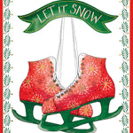 Pictura Let it Snow Christmas card featuring a winter snowflake illustration, available at Be Charmed