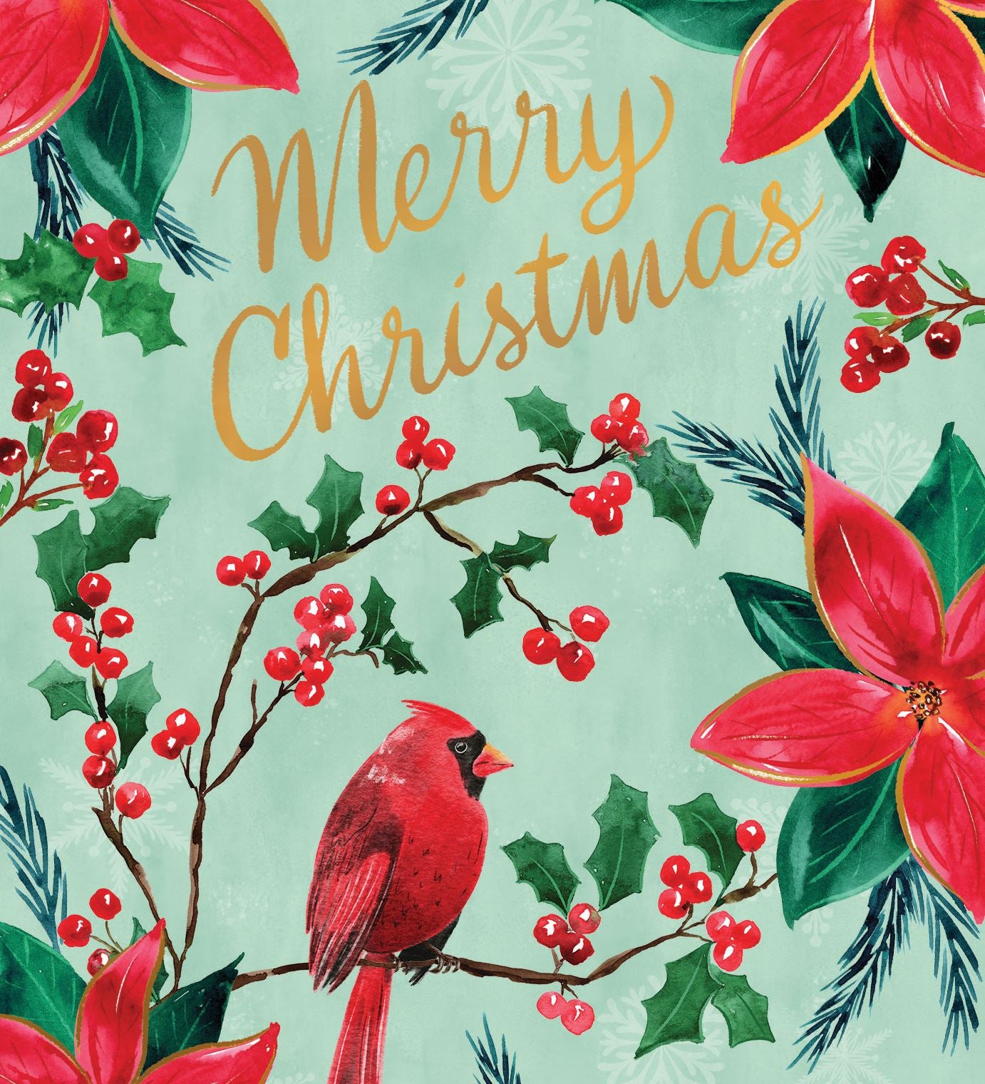 Pictura Merry Christmas card featuring a classic holiday greeting design, available at Be Charmed