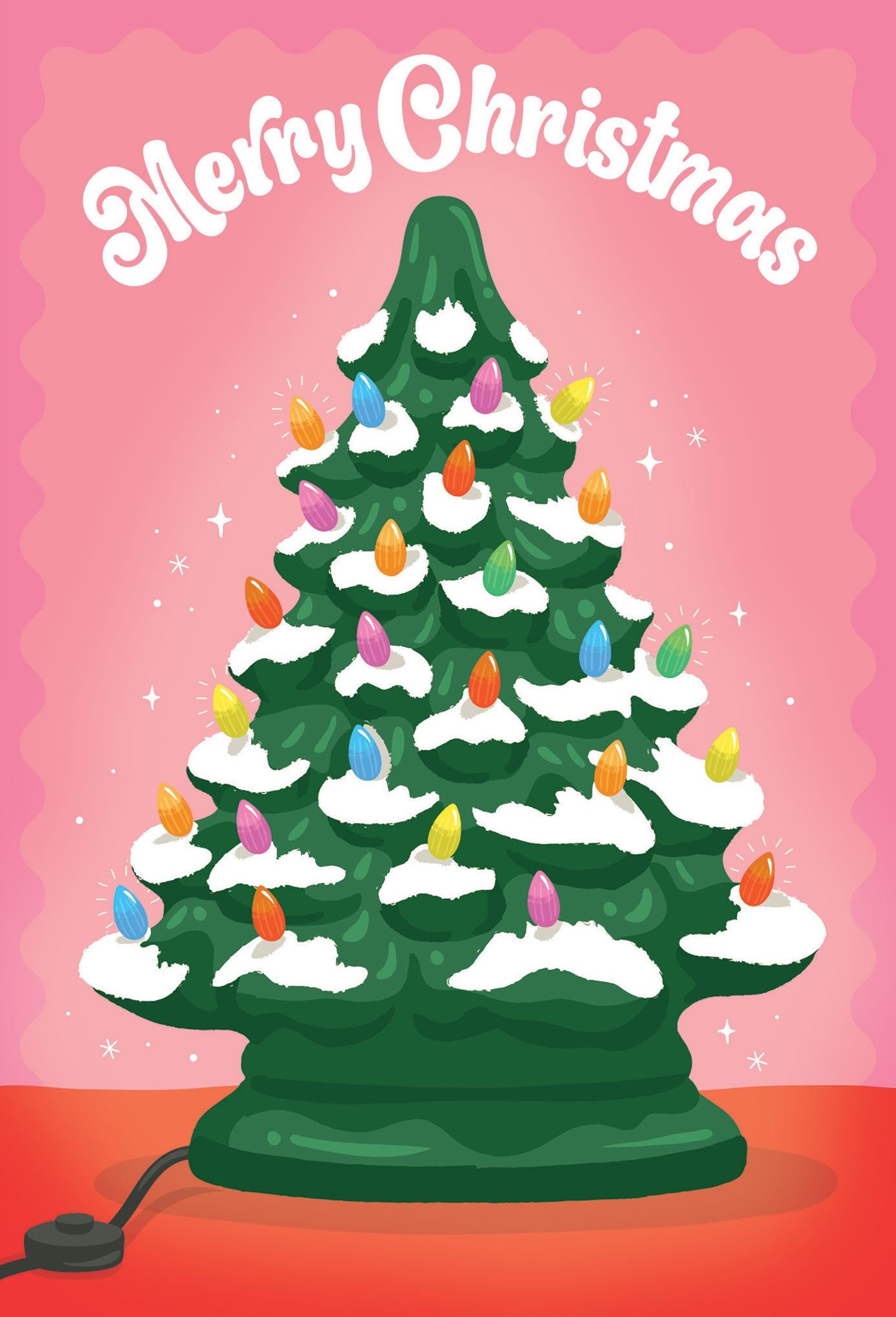 Pictura Merry Christmas card featuring a classic holiday greeting design, available at Be Charmed
