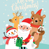 Pictura Merry Christmas From Us Christmas Card featuring a festive holiday greeting card design, available at Be Charmed